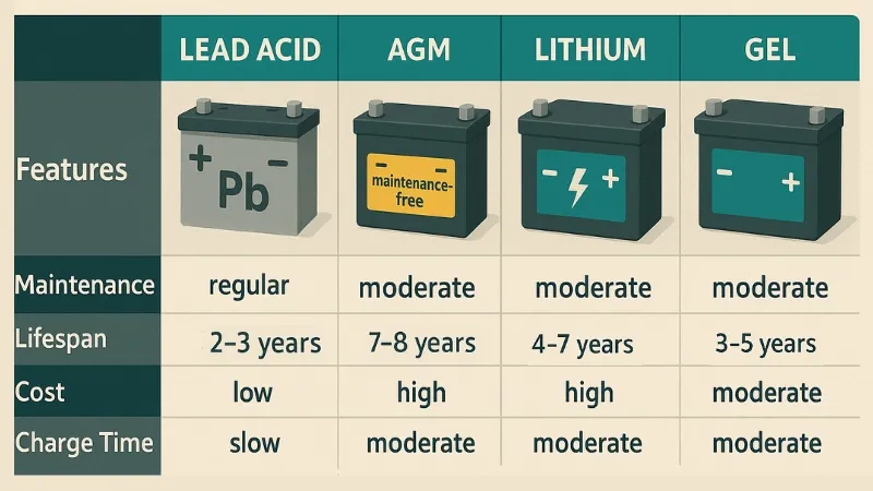 ATV battery types comparison