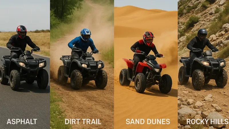 ATV running seed varies by terrain