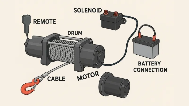 ATV winch components & accessories