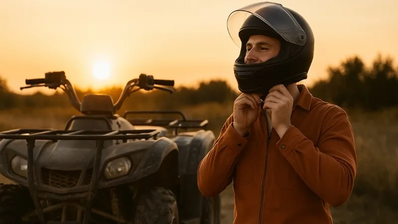 An well-maintained ATV ready for off-road