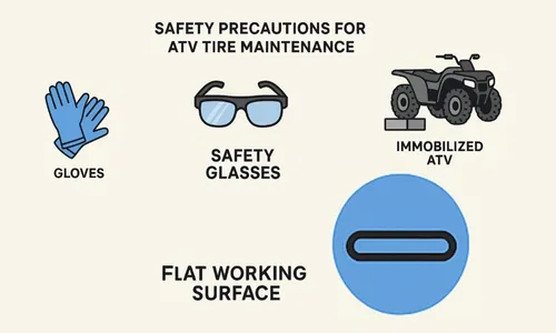 Precautions for ATV tire bead breaking