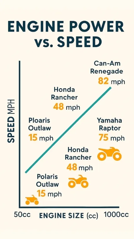 Top speed by ATV models