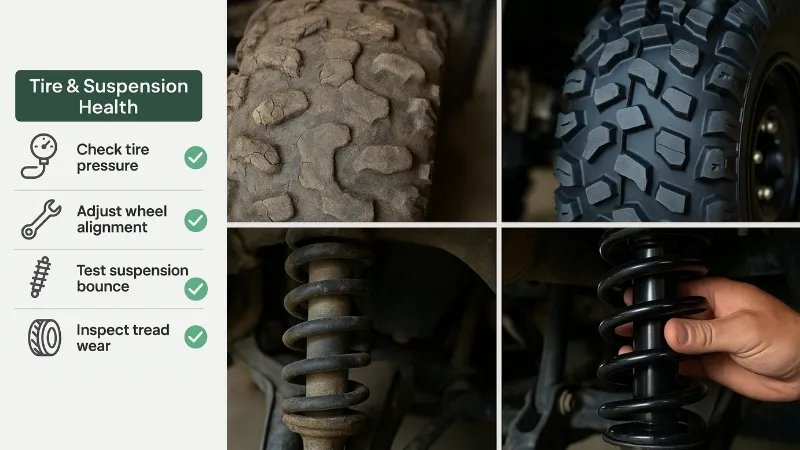 Checking ATV tire & suspension health