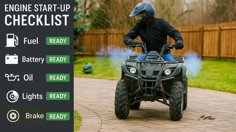 how to start up ATV engine after storage