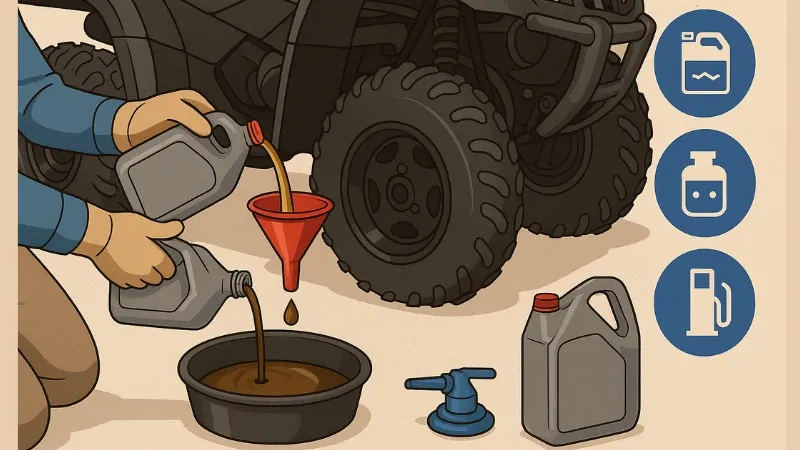 refreshing all the ATV fluids after winterization