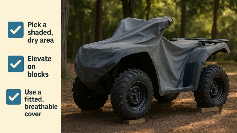 storeing ATV outdoor the right way