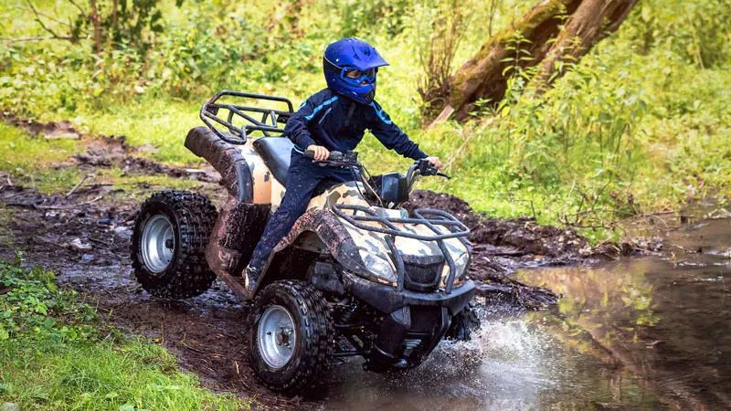 ATV helmet for safety