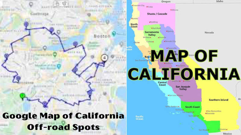 Google Map of California Off-road Spots