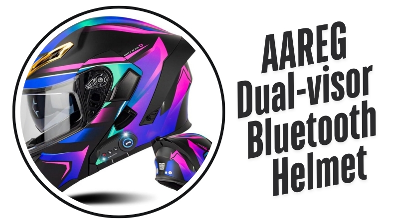 AAREG dual-visor bluetooth helmet