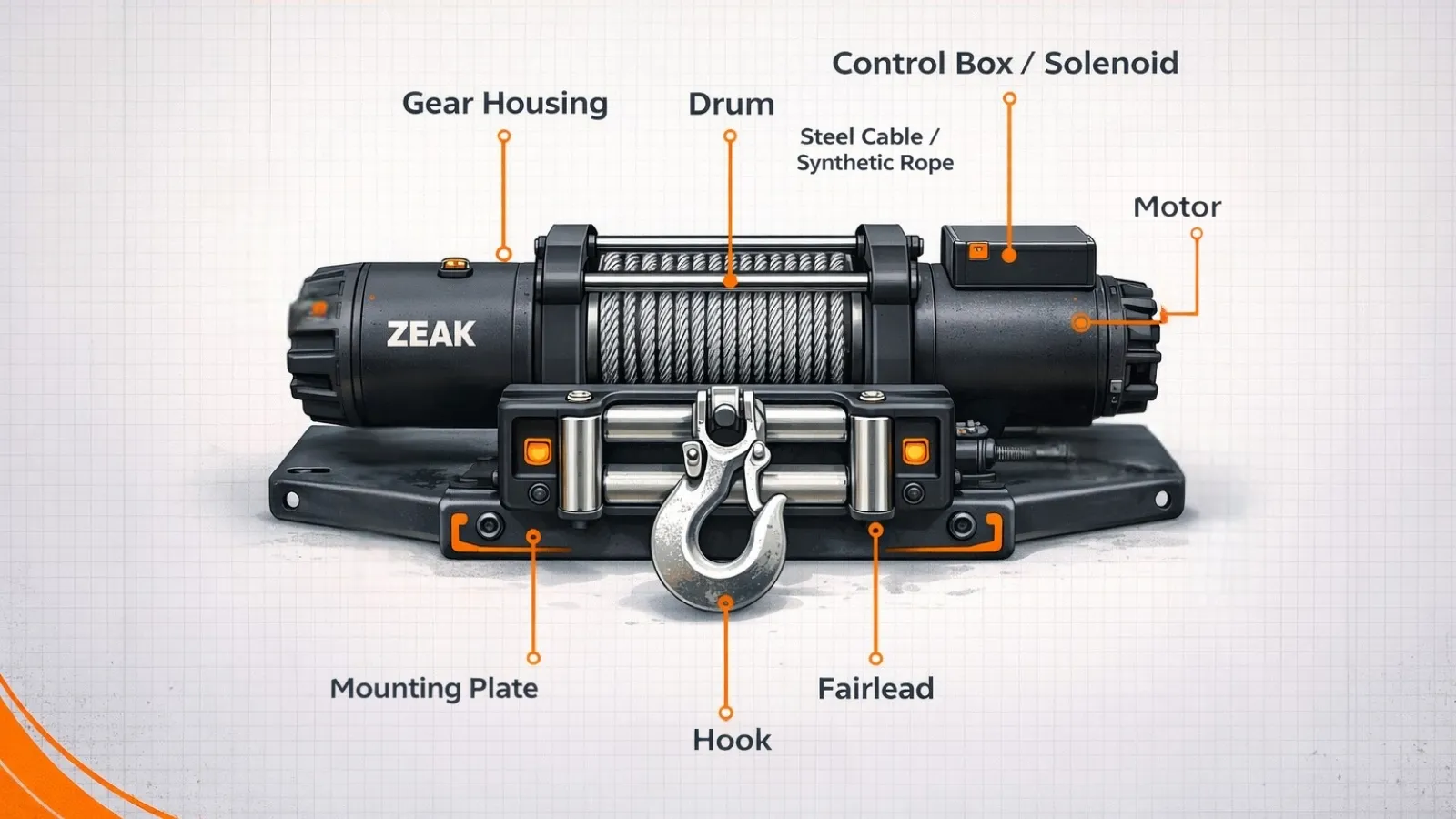 atv winch parts diagram