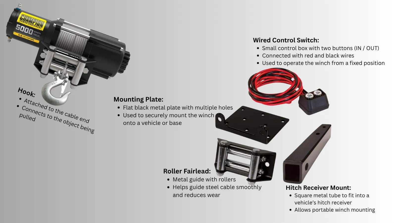 Champion 5000 Wireless Winch Kit