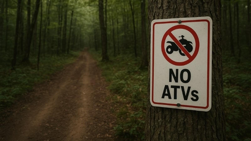 ATVs are not Legal on Connecticut Trails