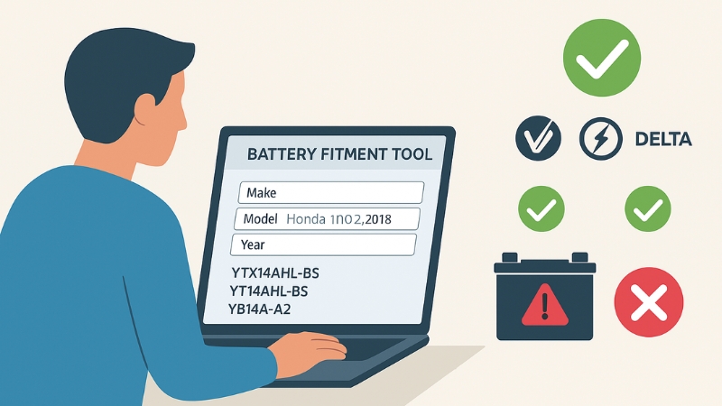 Double-checking battery compatibility online