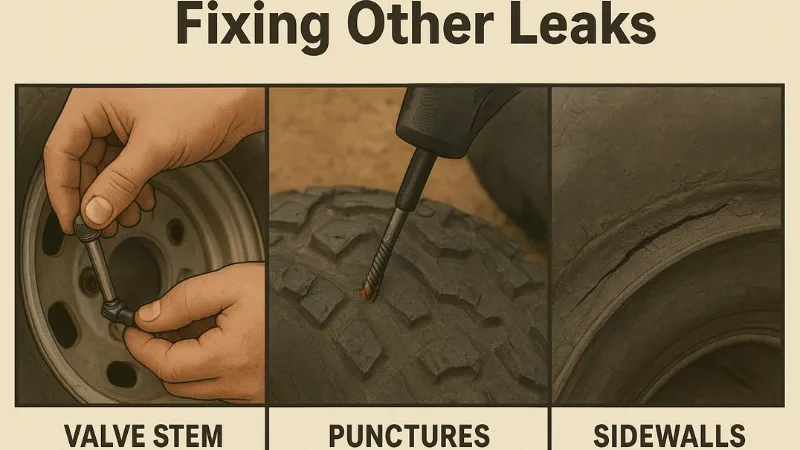 fixing other leaks on ATV tire