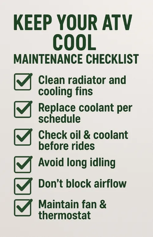 how to prevent your ATV overheating