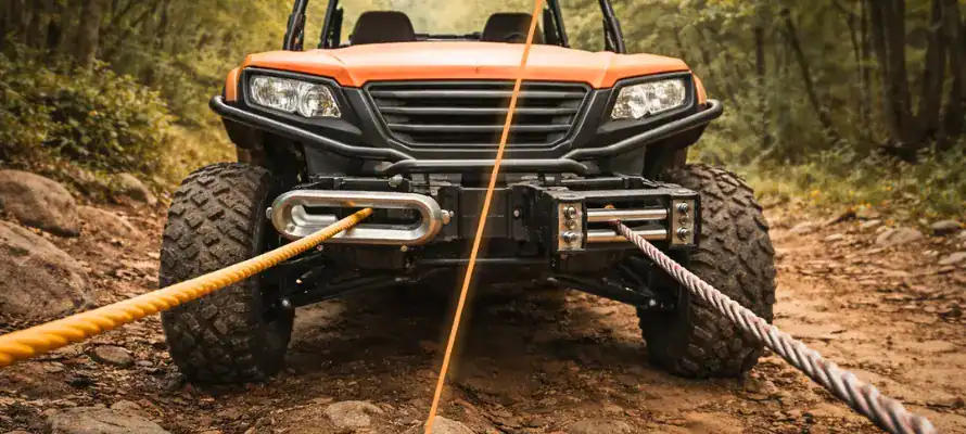 UTV Winch Rope Comparison - Synthetic Rope vs Steel Cable Explained
