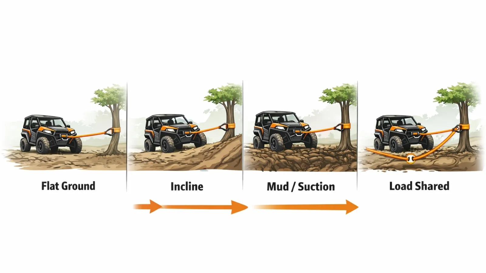 terrain increases winch recovery load