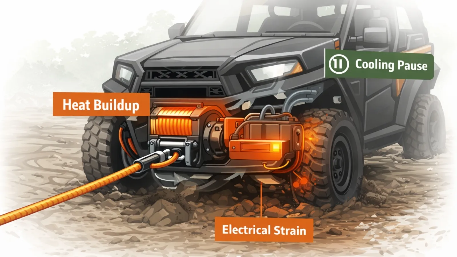 winch heat buildup during recovery